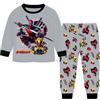 DYWPYCLQ Bambini Ragazzi Pigiama Set Moda Ragazze Tutine Manica Lunga T-shirt+pantaloni Gioco Cartoon Vestiti Abbigliamento 4-12Anni, Grigio, 7-8 Years