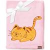 Be Mammy Coperta calda per bambini con peluche regalo per bambino con motivi 3D (Rosa Cipria - Gatto)