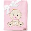 Be Mammy Coperta calda per bambini con peluche regalo per bambino con motivi 3D (Rosa Cipria - Ragazza)