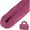 LEREATI Cordino per Borse Uncinetto, Corda Macrame 3mm x 200m Filo Macrame in Poliestere Uncinenetto e Ferri per Abbigliamento, Borse, Tappeti, Fai da Te, Regalo per Maglieria (Rosa Cuoio)