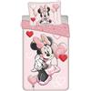 Jerry Fabrics Minnie Mouse Balloon Copripiumino Singolo 140x200 + Federa Disney