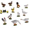Evemodel 30 Pezzi di Modello di Treno Dipinto 1:43 Animali da fattoria O Gauge Pollo Anatra Oca PVC