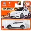 Matchbox Metal 2023 Scatola di fiammiferi Tesla Model Y Bianco 89/100 (scheda corta) HLC68