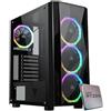 EMCA4 Computer Gaming PC Assemblato Fisso Ryzen 7 5700X - RTX 4060 8GB - SSD M.2 1TB nvme - Ram 32GB DDR4 3200Mhz - 6 ventole RGB - WIFI - Windows 11