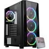 EMCA4 Computer Gaming PC Assemblato Fisso Ryzen 7 5700X - RTX 3060 12GB - SSD M.2 1TB nvme - Ram 32GB DDR4 3200Mhz - 6 ventole RGB - Windows 11