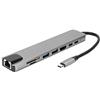 Sxhlseller Hub USB3.0 8 in 1, Adattatore Convertitore Splitter Hub Tipo C per Docking Station USB da Tipo C a HDMI RJ45 PD per Laptop, PC, Computer, HDD Mobile, Unità Flash, Ecc.