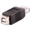 Lindy 71228 Adattatore USB Tipo A Femmina / Tipo B Femmina, colore: Nero