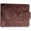 Assisi Style Portafoglio in sughero, portafoglio vegano RFID da uomo, durevole, elegante e spazioso, con slot per carte e note, tasca per schede di memoria e portamonete, Marrone, Slim, Minimalista