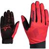 Ziener CNUT - Guanti da ciclismo da uomo, traspiranti, ammortizzanti, colore rosso al sole, 6,5