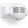 Velamp MS002 Rilevatore di Movimento Esterno IP44, Montaggio a Parete, Compatibile LED, programmabile, ad Infrarossi, orientabile, Portata 12m / 180°, Bianco