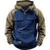 Yekdmxop Felpa Uomo Felpe con Cappuccio Manica Lunga Felpa con Zip Semplice Pullover Hoodie con Tasche Multifunzionale Felpe da Lavoro Uomo Vintage Sweatshirt Oversize Giacca Autunno e Inverno