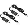 PATIKIL 6W 1A USB Step Up Tensione Convertitore, 2pz DC 5V To DC 12V Alimentazione Alimentazione Adattatore Jack 5.5x2.5mm Cavo per Router LED Lampada Altoparlanti