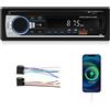 Techschermo Autoradio 1 Din con Equalizzatore - Autoradio Bluetooth con Controllo APP, Radio FM, Chiamate in Vivavoce, Ingresso USB/AUX/TF