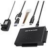 LUIRSAY Adattatore SATA to USB, Adattatore Sata USB 3.2, Adattatore da IDE/Sata a USB per HDD SATA da 2,5'' e 3,5'' e HDD IDE, Support 6TB, Incluso 12V 2 Adattatori, Cavo USB e Cavo Sata di Alime