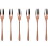 SAMBONET Taste Posate Forchette Dolce Set 6 Pezzi Rame Lucido PVD Acciaio Inox