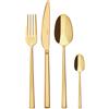 Sambonet SOMBONET Rock Servizio Tavola Posate Set 24 Pezzi Gold Oro PVD Acciaio Inox