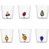 ICHENDORF Fruits & Flowers Set 6 Pezzi Tumbler Bicchieri 8,5cm 350ml Vetro Borosilicato