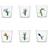 ICHENDORF Botanica Fiore Set 6 Pezzi Tumbler Bicchieri 8,5cm 350ml Vetro Borosilicato