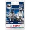 Bosch Lampadine Alogene H4 Pure Light, 12 V 60/55 W, Ricambio di Qualità Originale- Attacco P43t - Confezione da 2 Lampadine