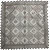 HOME ZEN HOUSEHOLD LINEN TOVAGLIA COPRITAVOLO CENTROTAVOLA RUNNER PIZZO MACRAME' LUSSO (QUADRATO 90X90 CM, DISEGNO LOGGIA COLORE GRIGIO CHIARO)