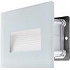 Damastoreitalia Universo Faretto segnapassi da esterno lampada da muro IP65 LED 3W ad incasso per scatola cassetta 503 scale giardino viale gradini nero bianco o grigio (4W - Bianco - Luce fredda 6500K)