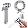 momgyaamz Doccetta per Lavandino in Acciaio Inox, Doccino per Lavandino con Tubo Flessibile, Doccetta per Bidet per WC, Bidet e Bagno, Set Doccino, Doccino per Bidet Argento, Idroscopino per WC, 150cm