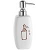 DEGHI Dispenser sapone in ceramica bianca con disegno - Tonga