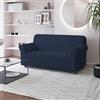 Italian Bed Linen Copridivano FASHIONABLE Estensibile da 120 a 160 cm - Salvadivano Elasticizzato in Poliestere, Cotone ed Elastan, Protezione Divano 2 Posti - BLU SCURO