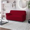 Italian Bed Linen Copridivano FASHIONABLE Estensibile da 120 a 160 cm - Salvadivano Elasticizzato in Poliestere, Cotone ed Elastan, Protezione Divano 2 Posti - BORDEAUX
