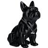 suruim Statua Di Bulldog Inglese in Resina Scultura Bulldog Francese Decorazione Per La Casa Moderna Figurine Da Collezione Art Dog Statua Bulldog Figurine in Resina Artigianato (nero, 23 Cm)