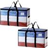 TAILI 2 Pack Borse Per Trasloco extra-large,borse da trasporto robuste con cerniera per lo stoccaggio,custodia trasparente per traslochi salvaspazio,alternativa allo scatolone