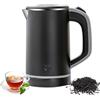 VOMONO Mini bollitore elettrico da viaggio, 800 ml, adatto per ufficio, viaggi d'affari, campeggio a casa, caffè e tè (nero)