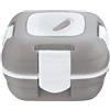 Pinnacle Contenitore termico per il pranzo, a prova di perdite, per adulti e bambini, con valvola di rilascio del calore, 473 ml (grigio/bianco)