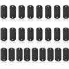PATIKIL 25pz Targhette Alluminio Incisione Laser, Etichette Timbratura Rettangolari Etichette Lamiera Alluminio Grezza 5x3cm Spazi Grezzi Incisione Metallo 2 Fori per Etichette Cane, Nero