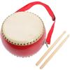 HiyyFloy Tamburo Cinese Per Bambini Mano Dito Musicale Folk Percussioni Martello Gong Bacchette Rosse Taiko Strumenti in Legno Per Danza