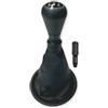 1neiSmartech Kit Pomello Cambio 5 Marce, Cuffia in Similpelle Compatibile con Peugeot Partner (2008-2022) e Citroen Berlingo III MK3 con Telaio, Ghiera di Ritenzione e Adattatore per Leva Cambio