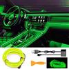 YEKUYEKU Striscia LED Auto Interni, LED Auto Interni, Striscia LED Auto Interni, 5m/16.4ft Tubo Flessibile per Luce Al Neon per Finiture Auto Con Bordo Di Cucitura da 6 MM