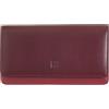 DUDU Portafoglio donna grande in pelle morbida multicolore RFID a bustina Burgundy