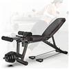 HGTRH Panca Palestra Richiudibile Salvaspazio, Panca Palestra Verticale 5 Regolazioni Angolari Perfette, con Leg Extension E Leg Curl Panca Multifunzione per Tutto Allenamento Casa Panca