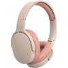 tinysiry Cuffie wireless sopra l'orecchio, cuffie wireless Bluetooth pieghevoli, cuffie stereo sopra l'orecchio 5.1 con riduzione intelligente del rumore per telefono PC da ufficio Rosa