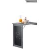 SoBuy Tavolo Pieghevole da Muro con Foglia Abbattibile Tavolo da Pranzo Allungabile con Lavagna Memo Tavolo Salvaspazio Pieghevole per Cucina, Ufficio e Piccoli Spazi Grigio 50 x 75 x 76 cm FWT20-HG