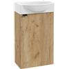 Deftrans .Deftrans Lavabo per WC con mobiletto 69 x 40 x 21,3 cm, lavabo con mobiletto per ospiti WC, piccolo mobiletto lavabo - ospiti mobili in rovere