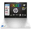 HP Notebook 14 OLED 2,8K, Core™ i7-13700H 14Core, 24M Cache, fino a 5GHz, Ram 16Gb LPDDR5 da 6400MHz, SSD Pci 512Gb NVMe, WI-FI 6E, Tastiera retroilluminata e fingerprint, WIN 11, preconfigurato
