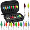 ZDNT 16 Pezzi Cucchiaini da Pesca Esche,Esche Artificiali Spinning,Cucchiaio da Pesca Trota,Cucchiaino Esca da Pesca,Esche Artificiali da Pesca,Esche Rotanti per Trota, Pesce Persico, Luccio