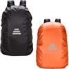 Daelesr 2 Pezzi Coprizaino Impermeabile Riflettente, 35-60L Parapioggia per Zaino, Copri Zaino per Pioggia da Esterno, Copertura per Pioggia di Zaino Regolabile per Escursionismo Campeggio Ciclismo (60L)