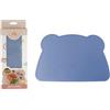 DORON & CHARLIE - Set da tavola - Pasto per bambini - 056621 - Blu - Silicone - Design Orsetto - Antiscivolo - Impermeabile - Lavabile - Impermeabile - Prima età - Puericultura - Facile da pulire