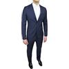 Mat Sartoriale Abito Completo Uomo Sartoriale Blu Scuro Slim Fit Nuovo Elegante Cerimonia Taglie da 44 a 60 (60, Blu Scuro)
