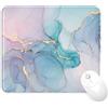 Giecy Tappetino Mouse Poggiapolsi,Gaming Mouse Pad Ergonomico in Gel,Supporto per Polso per Computer per il Gioco, Mousepad con Base in PU Antiscivolo (12-Marmo Blu Blush)