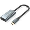 DriverGenius Adattatore USB-C a HDMI 4K/60Hz (Maschio/Femmina) - Compatibile con PC, Laptop con Modalità DP-Alt, Console da Gioco e Monitor, Connettore in Metallo (Modello: UC2HD460-M2)