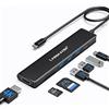 Lemorele USB C Hub - USB C Adapter 7 in 1 mit 4K HDMI, USB 3.0, USB 2.0, PD 100W, SD/TF, Docking Station USB C für MacBook Air/Pro, iPad, Windows